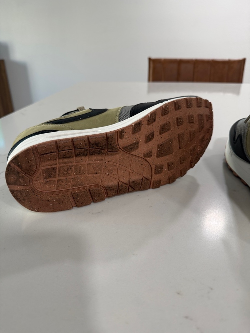 Nike Olive, Black and Gray Air Max Styled Sneakers - Picture 4 of 5